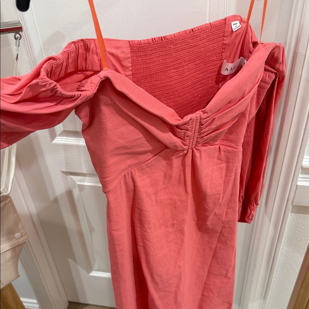 A.L.C. Women's Coral Off-Shoulder Dress